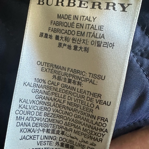 Burberry men biker jacket - Picture 8 of 9